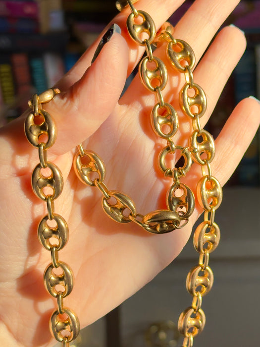 14k Puffy Mariner Chain