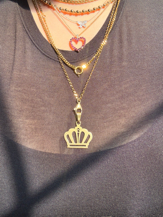 18k Crown Pendant
