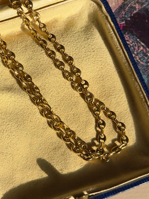 14k Puffy Mariner Necklace