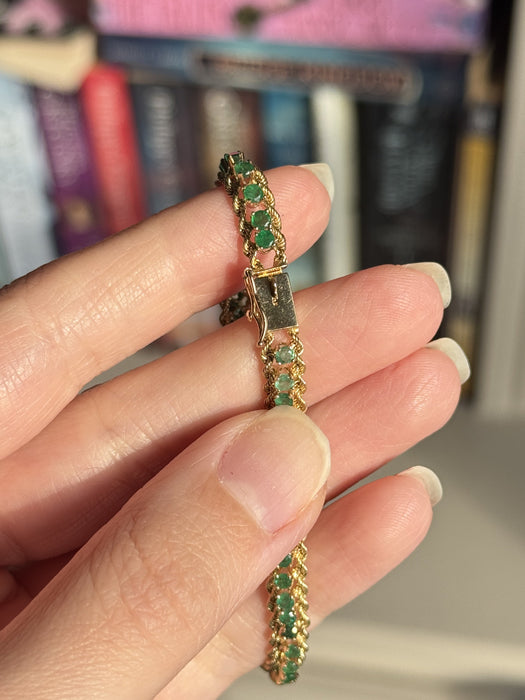 14k Emerald Bracelet
