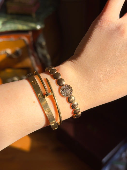 18k RG Diamond Bangle