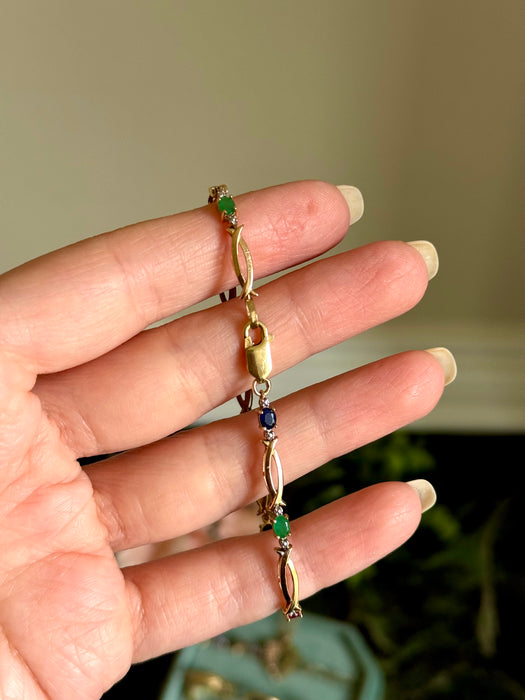 10k Gemstone Bracelet