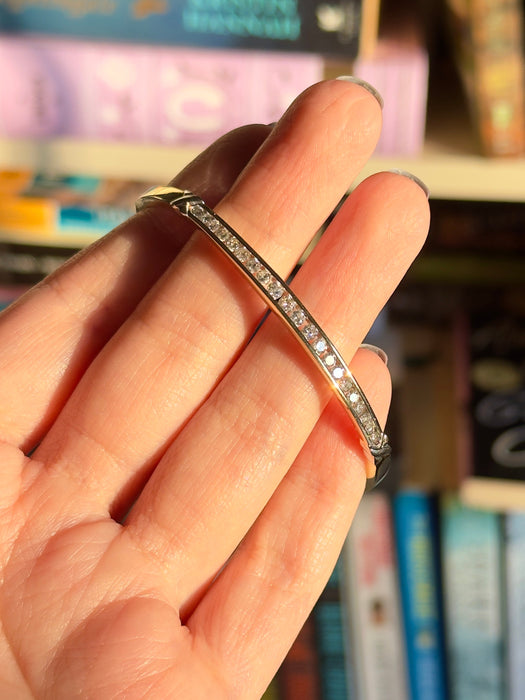 14k Diamond Bangle