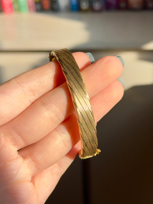 14k Satin Finish Bangle