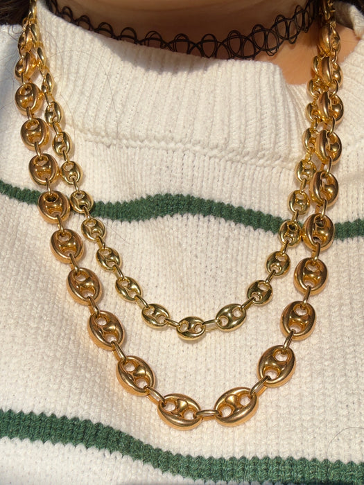14k Puffy Mariner Chain