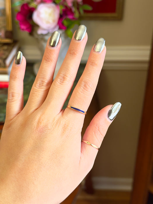 14k Blue Enamel Band