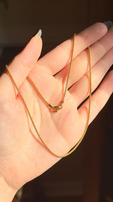 18k Beaded Popcorn Chain