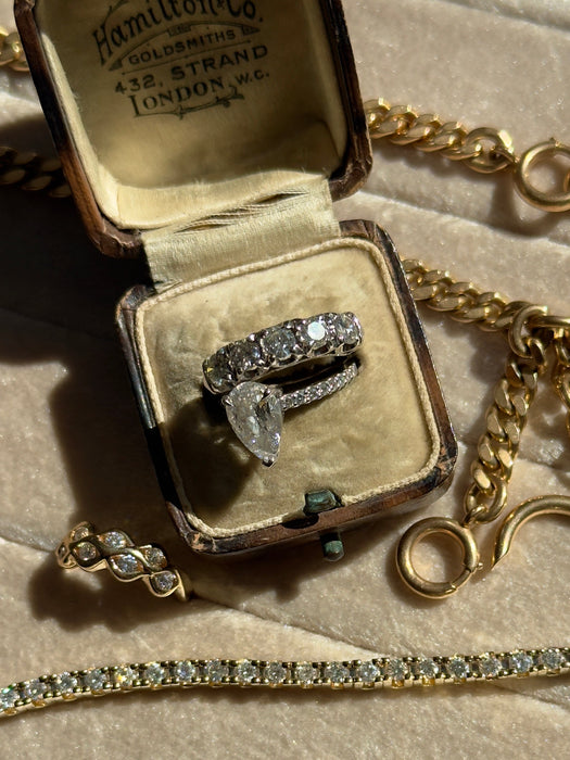 14k WG 2 Ct Pear Diamond Ring