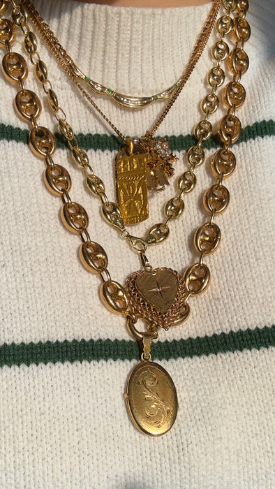 14k Puffy Mariner Chain