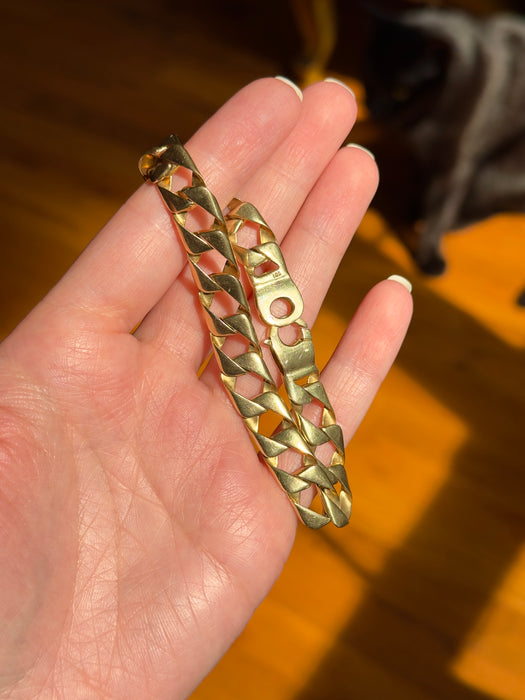 14k Square Curb Bracelet