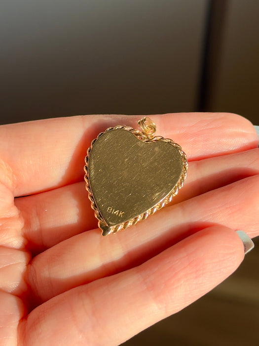 14k Vintage Heart Locket