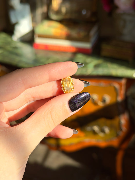 14k Citrine Slide