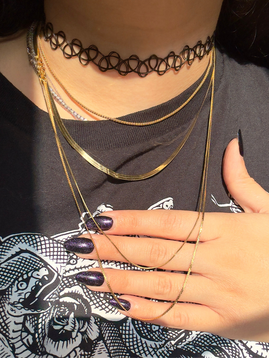 18k Beaded Popcorn Chain