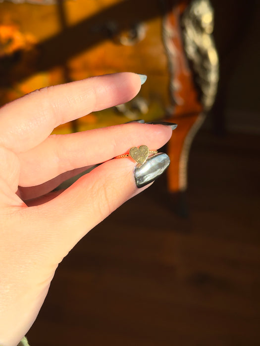 14k Heart Ring