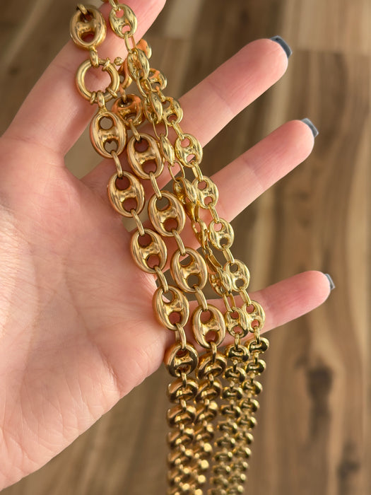 14k Puffy Mariner Chain