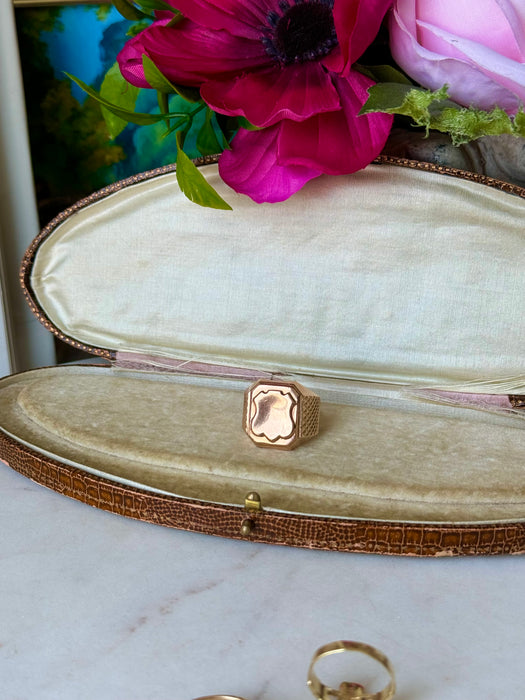 10k Rose Gold Signet Ring