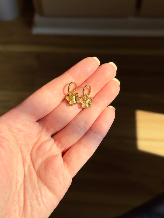 10k Butterfly Earrings