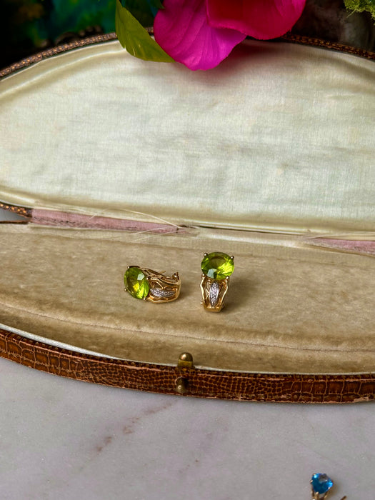 14k Peridot Earrings