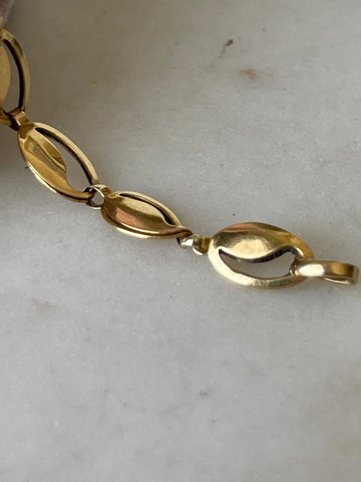 18k Puffy Tulip Linked Bracelet