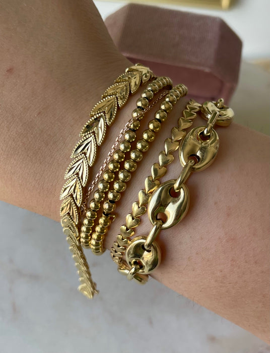 14k Tulip Link Bracelet