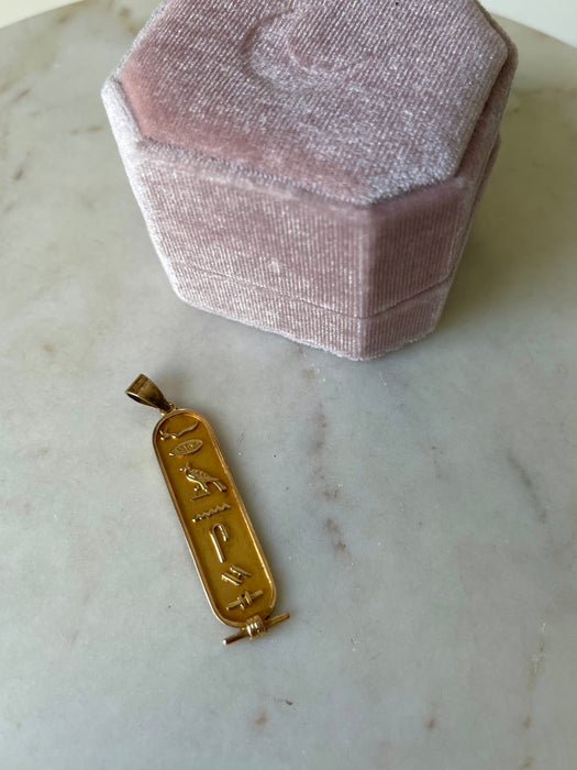 18k Hieroglyphic Pendant