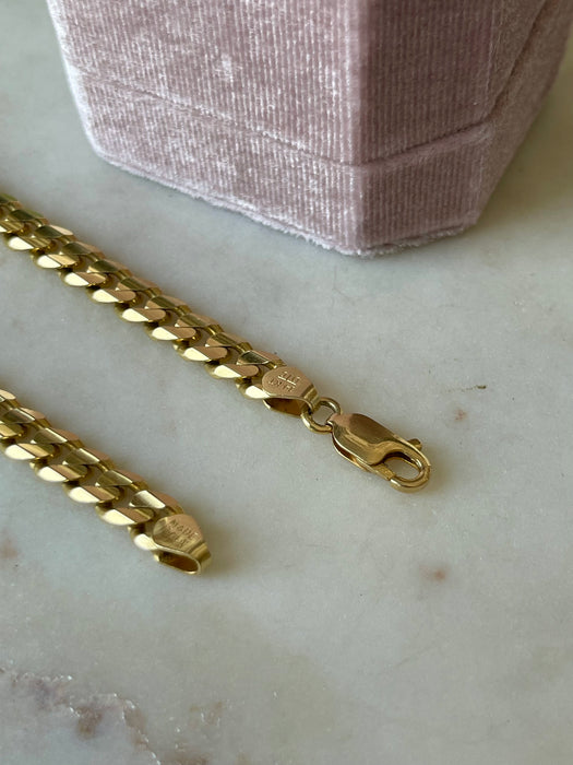 14k Solid Curb Bracelet