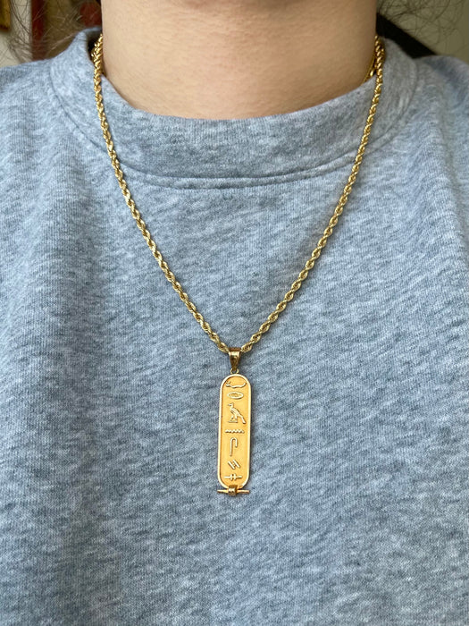 18k Hieroglyphic Pendant