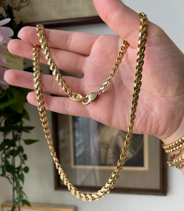 18k Solid Chunky Chain