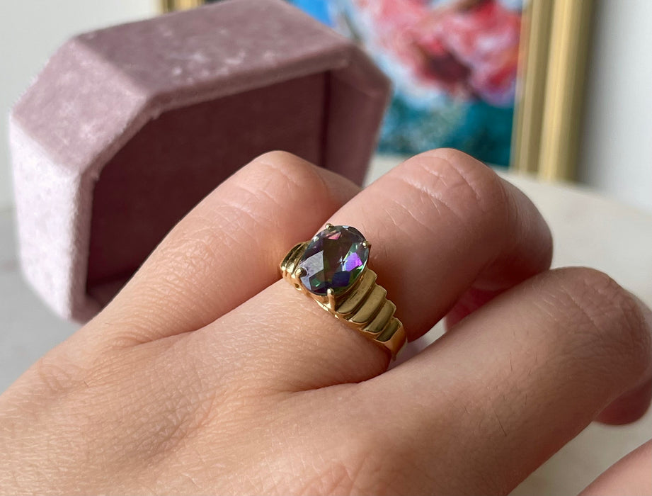 14k Mystic Topaz Ring