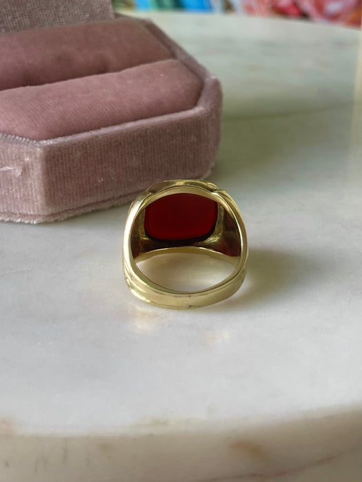 14k Carnelian Signet