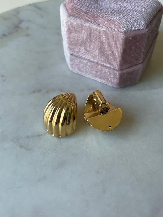 14k Puffy Shrimp Earrings