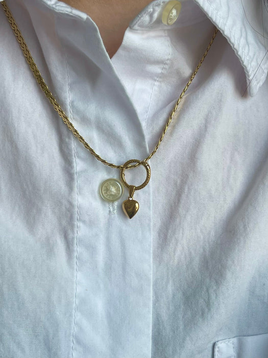 14k Puffy Heart Pendant