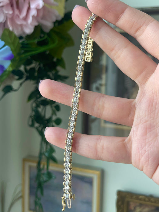 10k 2 TCW Diamond Tennis Bracelet