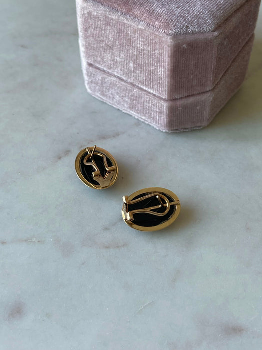 14k Onyx Earrings