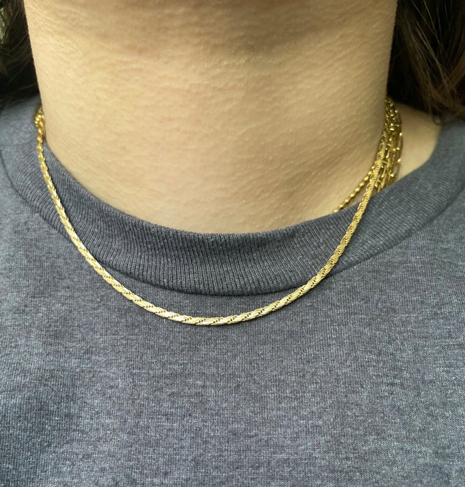 14k Flat Rope Chain