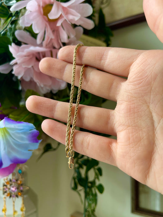 14k Braided Wheat Chain