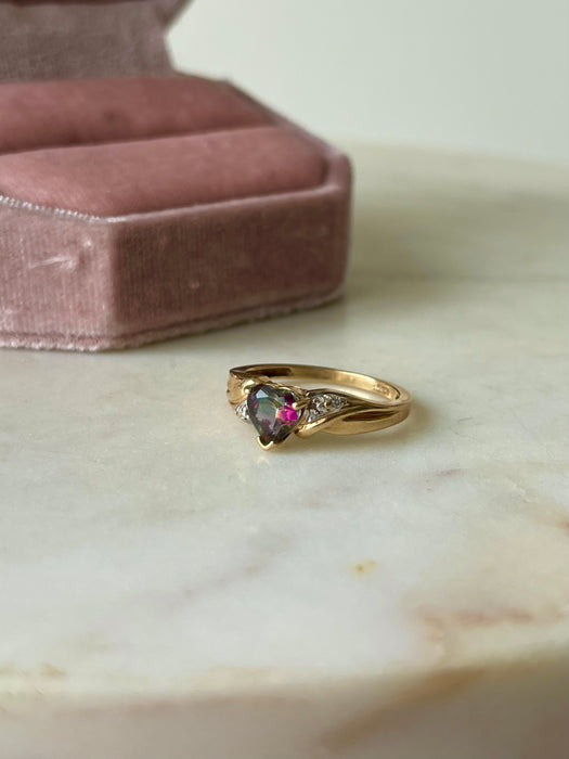 10k Mystic Topaz Ring