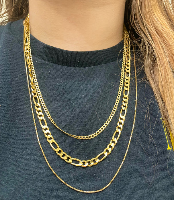 14k Solid Figaro Chain