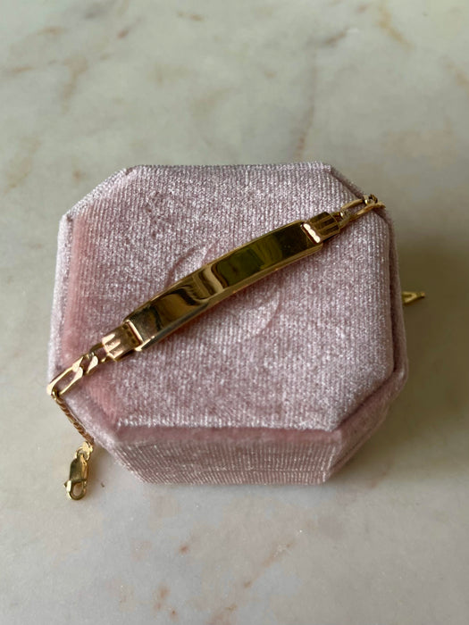 14k Diamond Cut ID Bracelet