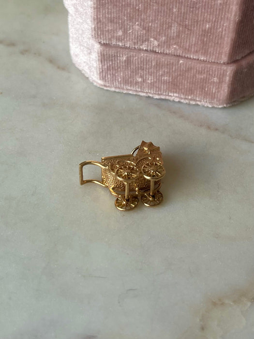 9k Baby Carriage Charm