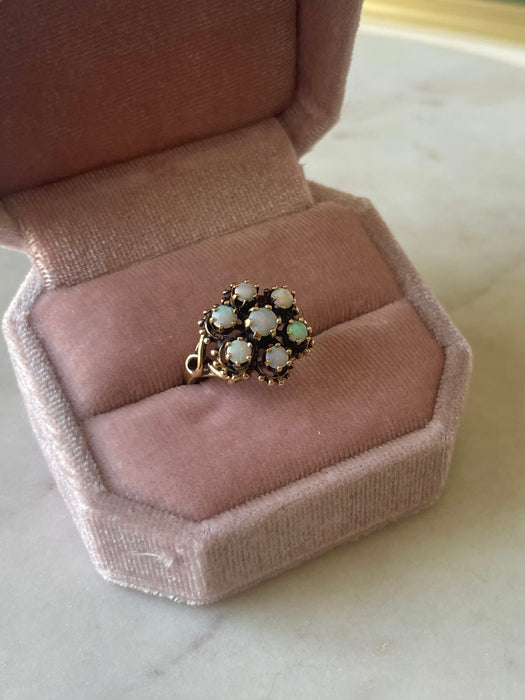 10k Opal Cluster Ring