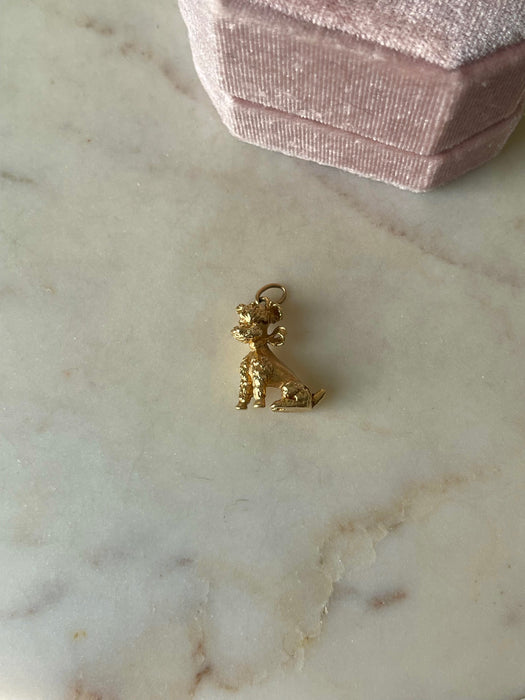 14k Poodle Pendant