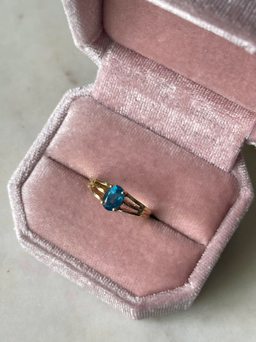 14k Blue Topaz Ring