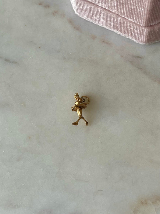 14k Ice Skating Girl Pendant