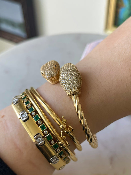 14k Snake Bangle