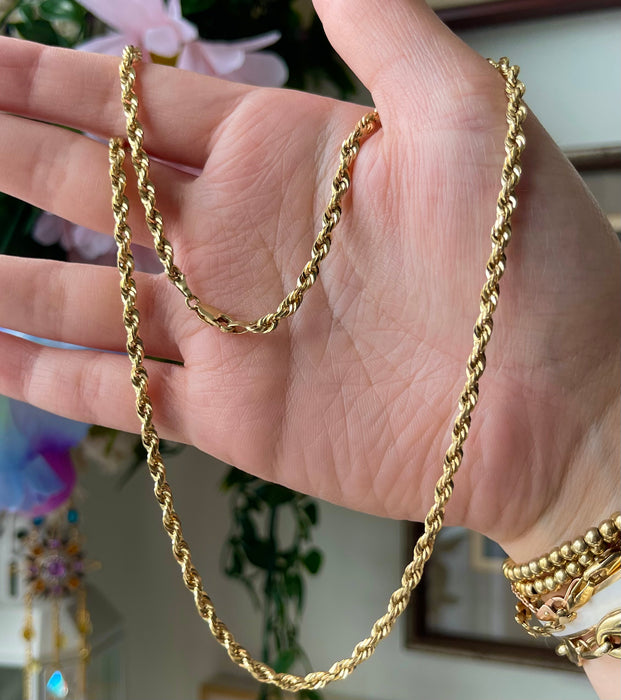 10k Solid Rope Chain