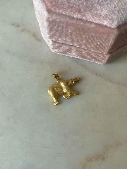 14k Polar Bear Pendant