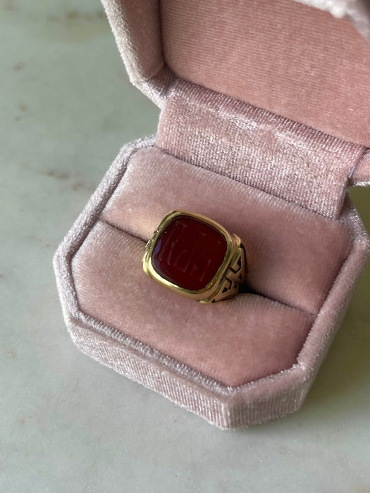 14k Carnelian Signet