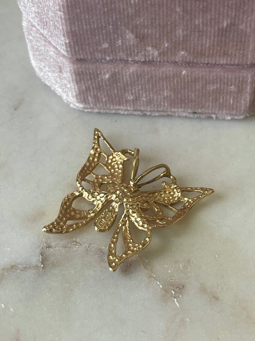 14k Butterfly Pendant