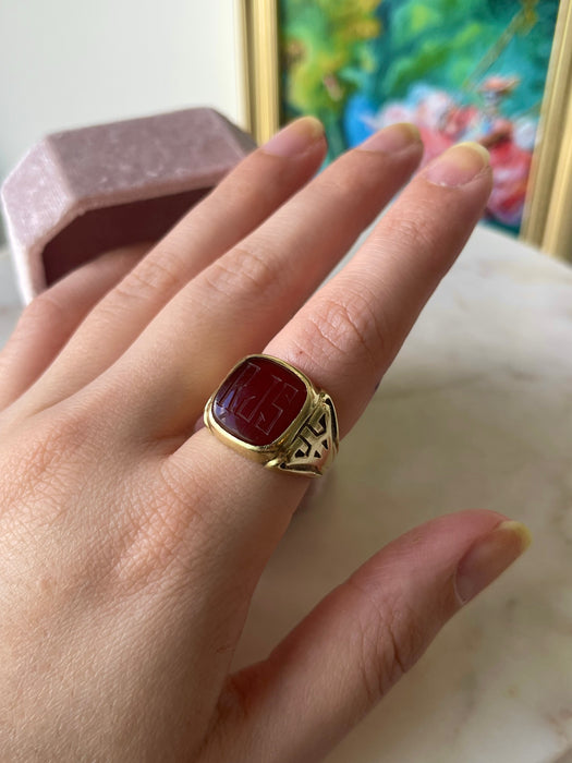 14k Carnelian Signet